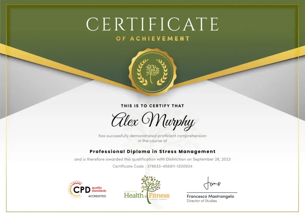 Professional Diploma in Stress Management