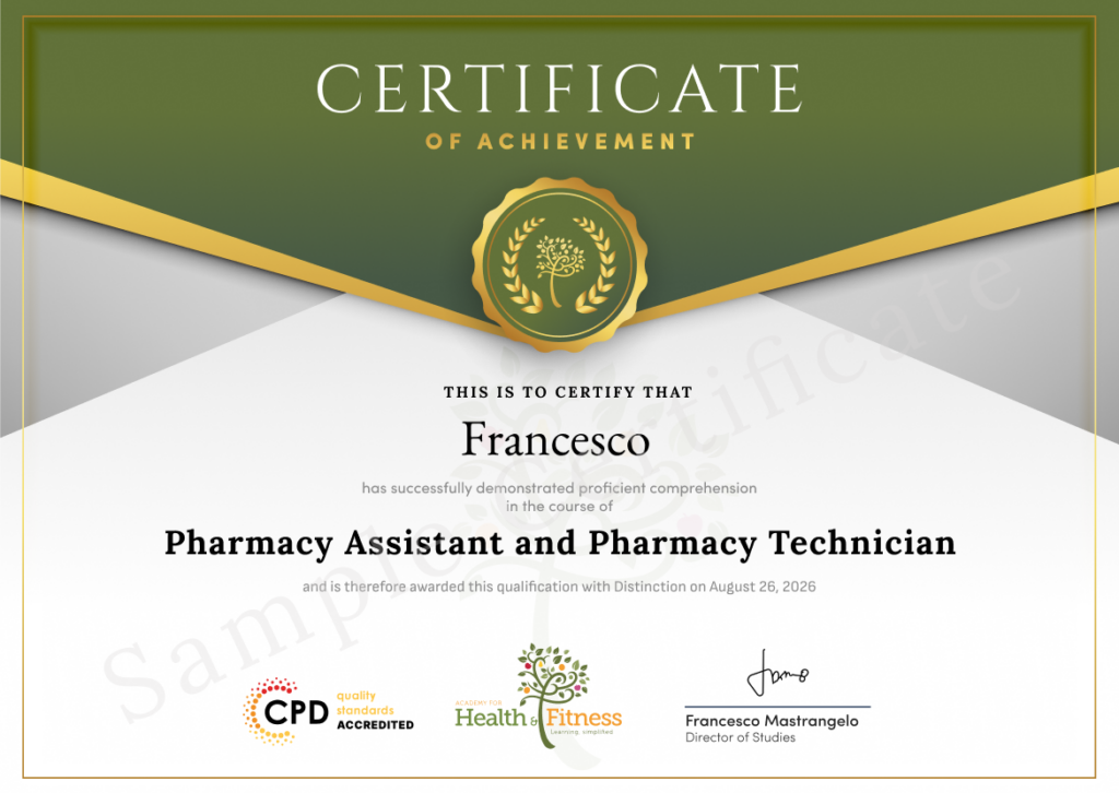 Pharmacy Assistant and Pharmacy Technician
