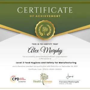 Level 2 Food Hygiene and Safety for Manufacturing
