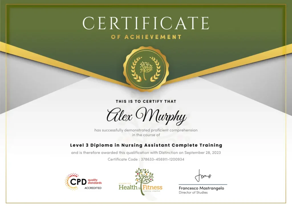 Level 3 Diploma in Nursing Assistant Complete Training