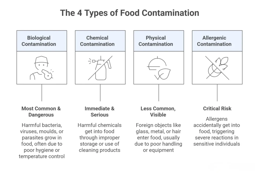 The 4 Types of Food Contamination