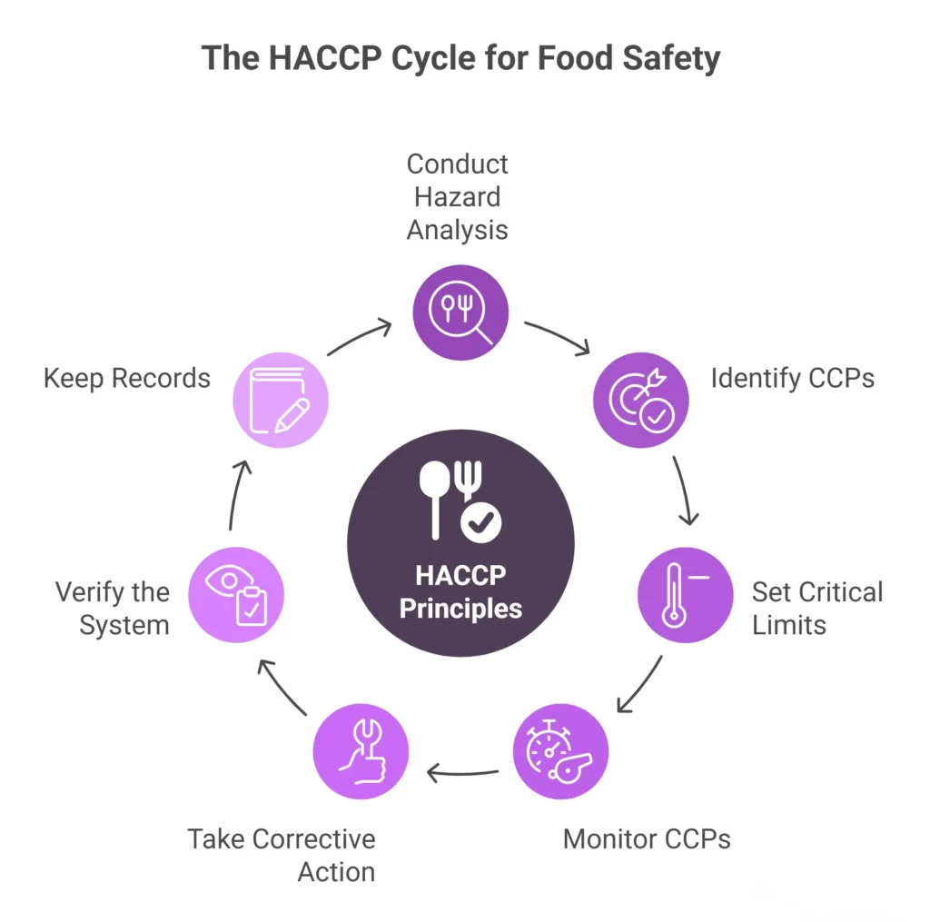 What are the 7 principles of HACCP?