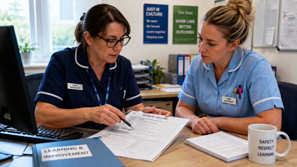 Care Team Reviewing an Incident Record.