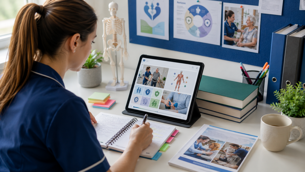 Rehabilitation support worker training course covering healthcare skills and knowledge