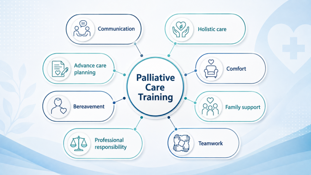 What a palliative care course covers including communication and holistic care