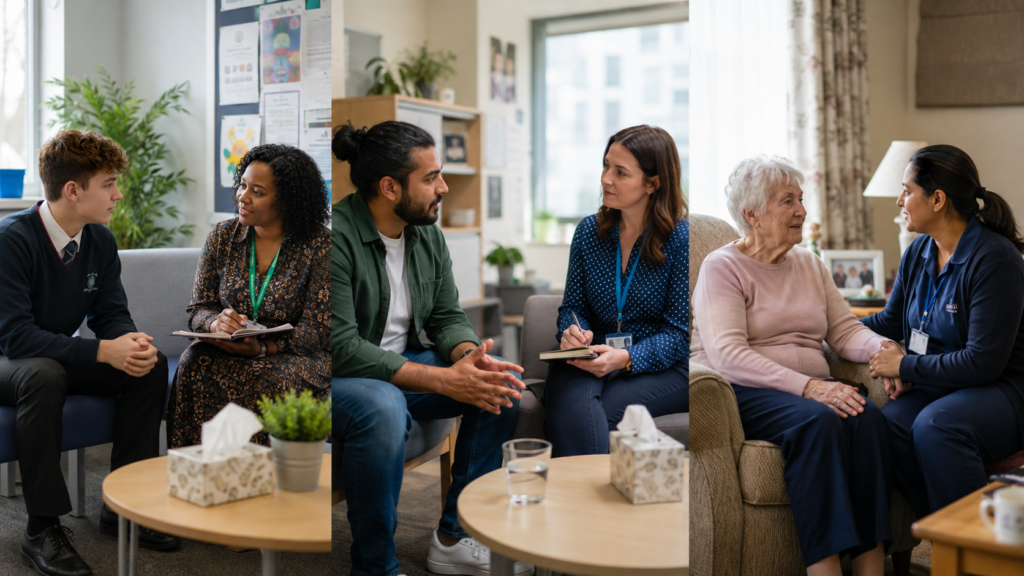 Mental health support for young people, adults and older people
