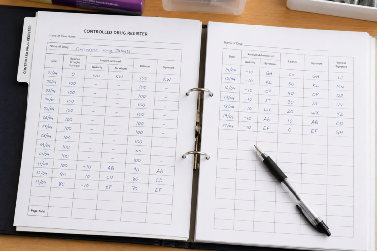 Controlled Drug Registers and Record Keeping in Care Homes