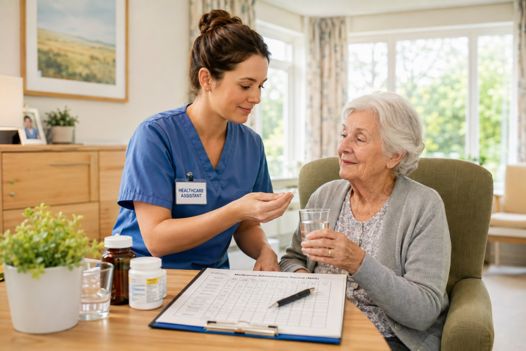 Medication-administration-course-training-for-healthcare-assistants-in-a-UK-care-home
